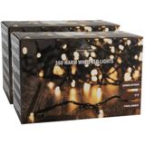 Svenska Living kerstverlichting - 2x stuks -warm wit - 10 m - 500 leds