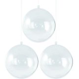 15x Transparante hobby/DIY kerstballen 5 cm - Knutselen - Kerstballen maken hobby materiaal/basis materialen