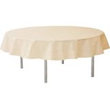 2x Ivoorwitte ronde tafelkleden/tafellakens 240 cm non woven polypropyleen Opaque Ivory white - tafeldecoraties - Ivoorwit thema