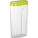 Plasticforte Voedselcontainer strooibus - 3x - groen - 2350 ml - kunststof - voorraadpotten