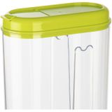 Plasticforte Voedselcontainer strooibus - 3x - groen - 2350 ml - kunststof - voorraadpotten