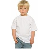 Set van 4x stuks basic wit kinder t-shirt 100% katoen - Voordelige t-shirts voor jongens en meisjes, maat: XS (110-116)