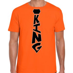 Bellatio Decorations Oranje Koningsdag t-shirt - king stropdas - heren