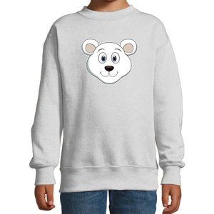 Cartoon ijsbeer trui grijs voor jongens en meisjes - Kinderkleding / dieren sweaters kinderen