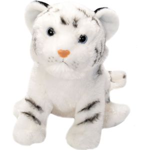 Witte tijger knuffel - pluchen - safari knuffeldier - 20 cm