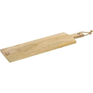 Snijplank met handvat 58 x 16 cm van mango hout - Serveerplank - Broodplank