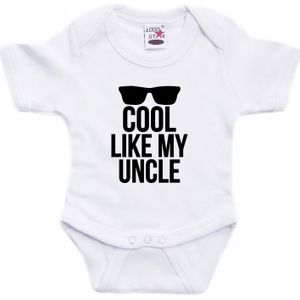 Cool like my uncle tekst baby rompertje wit jongens en meisjes - Cadeau oom rompertje - Babykleding