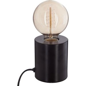 Design Tafellamp Zwart - Diameter 9 x hoogte 10,5 cm