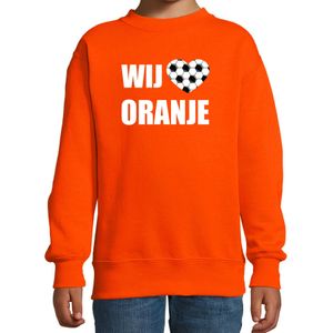 Oranje fan sweater voor kinderen - wij houden van oranje - Holland / Nederland supporter - EK/ WK trui / outfit