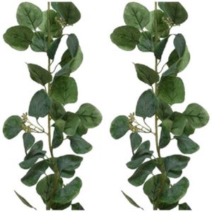 2x stuks groene klimop kunstplant slinger 180 cm - Kunstplanten/nepplanten - Hangplanten