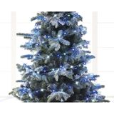 Set van 2x stuks kerstverlichting met 8 functie twinkel effect gekleurd 750 lampjes 1870 cm