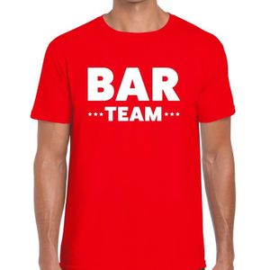 Bar team tekst t-shirt rood heren - evenementen crew / personeel shirt