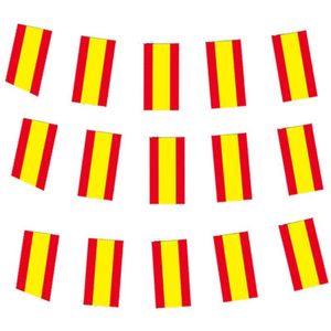 3x Papieren slinger Spanje 4 meter - Spaanse vlag - Supporter feestartikelen - Landen decoratie/versiering