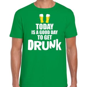 Groen fun t-shirt good day to get drunk  - heren - St Patricks day / festival shirt / outfit / kleding