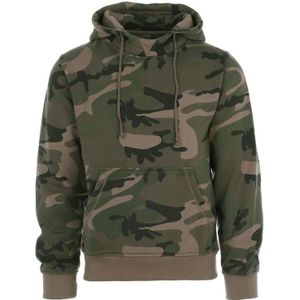 Camouflage groene hoodie / sweater met capuchon voor heren/mannen