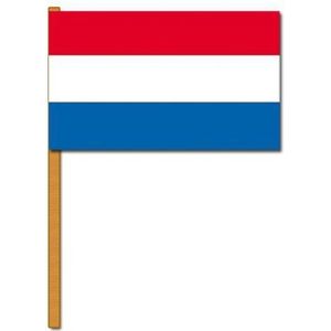 Nederlandse luxe zwaaivlag 30x45 cm
