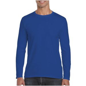 Maak een sneeuwpop Allergie Generaliseren Basic heren t-shirt kobalt blauw met lange mouwen - Herenkleding -  herenshirt met lange mouw kopen? Vergelijk de beste prijs op beslist.nl