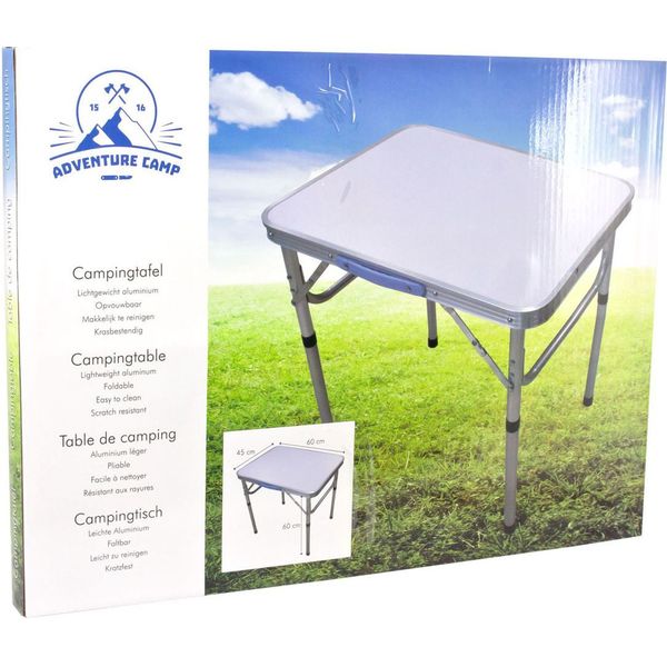 verwijderen Senator steak Inklapbare camping tafel - 60 x 45 cm - verstelbare hoogte - tafel voor op  de camping - vouwtafel - meubels outlet | | beslist.nl