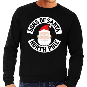 Foute kersttrui / sweater - zwart - Sons of Santa heren