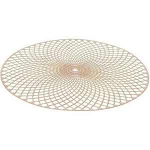 10x Gouden ronde placemats van 38 cm - Gouden tafelversiering
