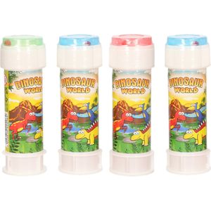 24x Dinosaurus Bellenblaas Flesjes met Spelletje 60 ml Voor Kinderen - Uitdeelspeelgoed