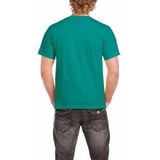 Jadegroen katoenen shirt voor volwassenen