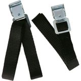 Bellatio design spanbanden/sjorbanden/bindriemen - 2x stuks - zwart - 30 cm - multi toepasbaar