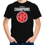 Turkije EK/ WK supporter t-shirt - we are the champions met Turkse voetbal - zwart - kinderen - kleding / shirt