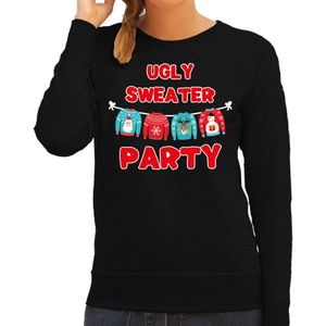 Ugly sweater party Kerstsweater / kersttrui zwart voor dames - Kerstkleding / Christmas outfit