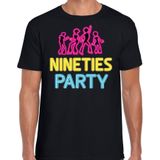 Bellatio Decorations Verkleed shirt heren - nineties party - zwart - neon - jaren 90 - foute party