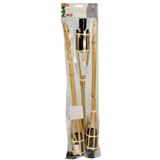 Set Tuinfakkels 3x stuks van 60 cm van bamboe - lampenolie fakkels - zelf bijvullen