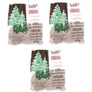 6x zakjes kerstboom versiering glitter sneeuwvlokjes 40 gram - nepsneeuw