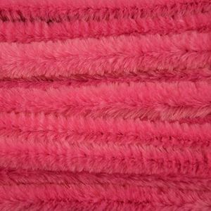 40x Roze chenille draad 14 mm x 50 cm - Buigbaar draad - Pluche chenillegaren/chenilledraden - Hobbymateriaal om mee te knutselen