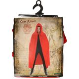 Halloween Dracula cape - voor volwassenen - rood - fluweel - L182 cm