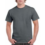 Set van 3x stuks antraciet grijs katoenen shirt voor volwassenen, maat: M (38/50)