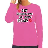 Bellatio Decorations Verkleed sweater dames - on wednesday we wear pink - gemene meiden - carnaval