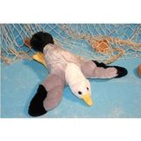 Pluche vliegende meeuw knuffel 28 cm - Vogels decoratie knuffeldieren