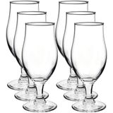 24x Speciaal bierglazen/tulpglazen transparant 375 ml Executive - Bierglas