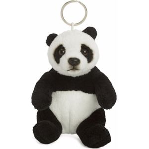 WNF pluche pandabeer sleutelhanger 10 cm - Pluche dieren cadeau knuffels/knuffeltjes voor kinderen.