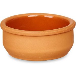 La Dehesa - Set 6x tapas/creme brulee schaaltjes terracotta/bruin 8 cm