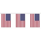 Amerika/USA vlaggen versiering pakket binnen/buiten 2-delig - Landen decoraties voor fans/supporters