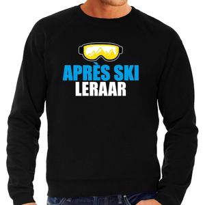 Apres ski trui Apres ski leraar zwart  heren - Wintersport sweater - Foute apres ski outfit/ kleding/ verkleedkleding