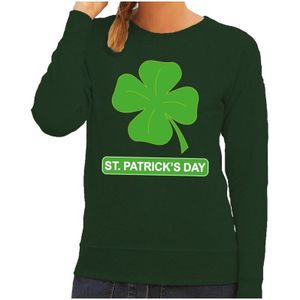 St. Patricksday klavertje sweater groen dames - St Patrick's day kleding