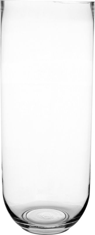Atmosphera bloemenvaas Rennes - Cilinder model - transparant - bubbel glas - H50 x D20 cm