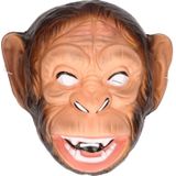 Set van 2x stuks plastic apen/aap/chimpansee dieren verkleed masker voor volwassenen