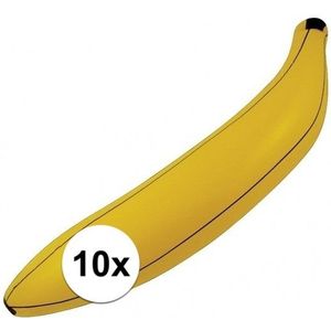 10x Opblaasbare banaan/bananen 80 cm