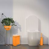 Spirella Pedaalemmer Venice - oranje - 5 liter - metaal - L21 x H30 cm - soft-close - toilet/badkamer