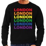 Regenboog London gay pride / parade zwarte sweater voor heren - LHBT evenement sweaters kleding