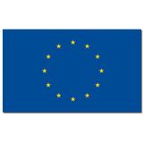 Landen vlag Europa - 90 x 150 cm - met compacte draagbare telescoop vlaggenstok - zwaaivlaggen