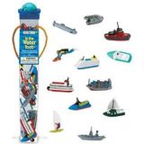 Plastic speelgoed bootjes set van 12 stuks